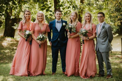 groom with bridesmaids and man of honor #wedding #weddinginspiration #photography #weddingparty #bridesmaids #manofhonor Man Of Honor Attire, Bridesman Male Bridesmaid, Man Of Honor Wedding, Groom With Bridesmaids, Male Bridesmaid, Man Of Honor, Man Of Honour, Wedding Things, Wedding Attire