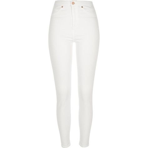 White High-rise Jeans With Buttons, White High-rise Fitted Jeans, White High-waist Elastane Leggings, White Stretch High-rise Jeggings, White Jeggings, White High Waisted Jeans, White Stretch Full-length Jeans, Zipper Leggings, Tall Leggings