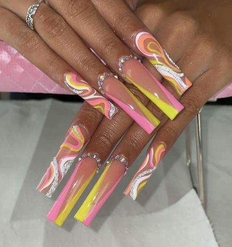 Nail 2023 Spring, Categories Design, Nail Marble, Ongles Bling Bling, Nail 2023, Marble Nail, Glamour Nails, Long Nail, Dope Nail Designs