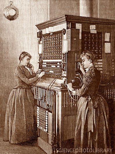 early telephone operators in Paris Telephone Switchboard, Phone Operator, Telephone Exchange, Antique Phone, Alexander Graham Bell, Antique Telephone, Telephone Call, Vintage Phones, Jukeboxes