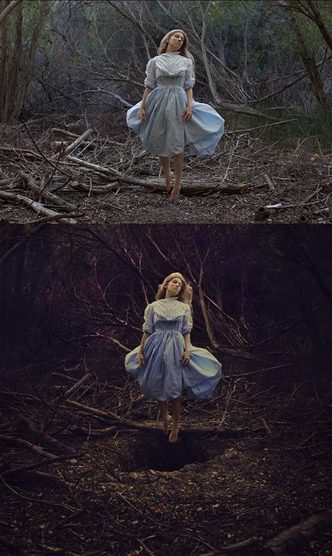 Levitating Pose, Levitation Photography Ideas, Levitation Product Photography, Witch Levitation, Witch Levitation Photography, Levitation Photography, Fine Art Portraiture, Montage Photo, Fantasy Photography