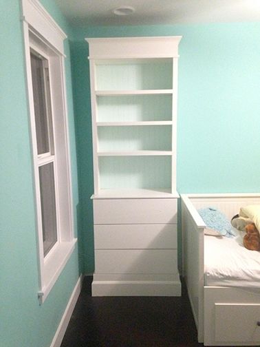 Ikea Tarva Hack, Tarva Hack, Tarva Dresser, Ikea Hack Bedroom, Ikea Tarva Dresser, Ikea Tarva, Make A Closet, Bedroom Built Ins, Closet Hacks