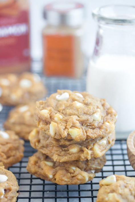 Pumpkin Oatmeal White Chocolate Chip Cookies – 5 Boys Baker Oatmeal White Chocolate Chip Cookies, Oatmeal Pumpkin, White Chocolate Chip, White Chocolate Chip Cookies, Pumpkin Chocolate Chip Cookies, Pumpkin Oatmeal, Pumpkin Chocolate Chips, Fall Cookies, Delicious Pumpkin