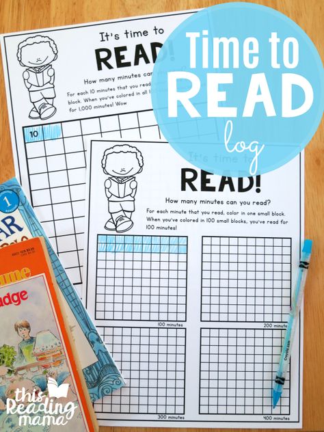 A couple of summers ago, I posted a reading log that my younger kids could color in as they read. As my kids age, they still like to color. So this summer, I have a printable reading log that zones in on minutes spent reading. *This post contains affiliate links. **The free reading log download … Reading Log Minutes, Summer Reading Log, Reading Homework, Reading Log Printable, Summer Reading Challenge, Reading Logs, Book Log, Reading Tracker, Summer Learning