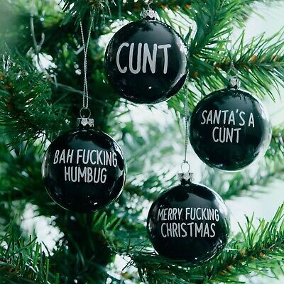 Hate Christmas, Xmas Tree Decoration, 50th Birthday Cards, Ya Filthy Animal, 50 Christmas, Xmas Tree Decorations, Christmas Tree Baubles, Secret Santa Gift, Christmas Bauble