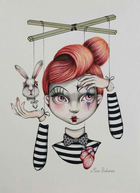 Balance Illustration, Arte Zombie, Girl Face Drawing, Couple Drawing, Zombie Art, Colored Pencil Artwork, Mother Art, Lowbrow Art, Amazing Drawings