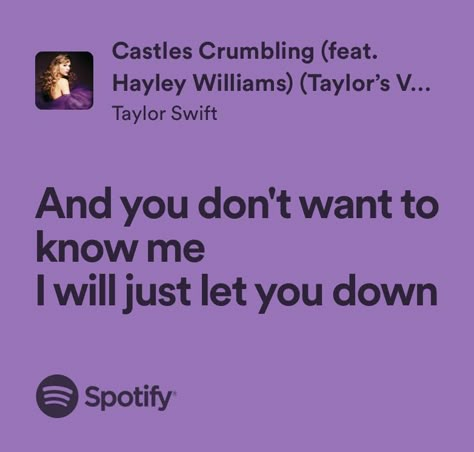 Castles Crumbling Lyrics, Castles Crumbling Taylor Swift Lyrics, Castles Crumbling Taylor Swift, Castles Crumbling, Toh Characters, Lyrics Deep, Taylor Swift Speak Now, Taylor Lyrics, Swift Lyrics