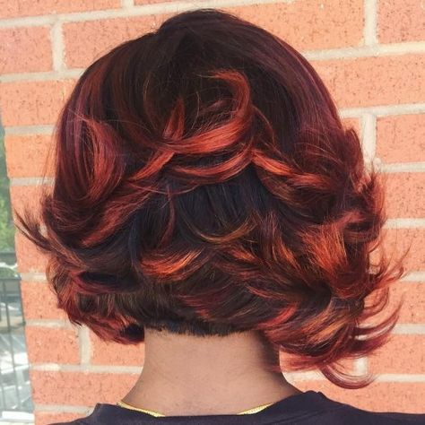 Wavy Red Hair, Blonde Bayalage, Short Curly Weave, Long Weave Hairstyles, Short Weave Hairstyles, Red Hair With Highlights, Black Hairstyles With Weave, Curly Weave, Red Balayage