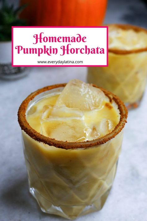 Pumpkin Spice Horchata Pumpkin Horchata, Pumpkin Spice Horchata, Mexican Horchata, Bagged Milk, Nut Milk Bag, Agua Fresca, Nut Milk, Evaporated Milk, Homemade Pumpkin