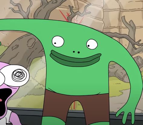 Mr Frog, Smiling Friends Mr Frog, Smiling Friends Characters, Mr Frog Smiling Friends, Smiling Friends Matching Pfp, Tv Musical, Happy Guy, Friends Moments, Friends Characters