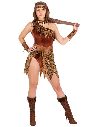 Fierce Cavewoman Women's Costume Caveman Costume, Cavewoman Costume, Leopard Print Headband, Tie Skirt, Adult Halloween Costumes, Historical Costume, Wrist Cuffs, Stretch Velvet, Festival Dress