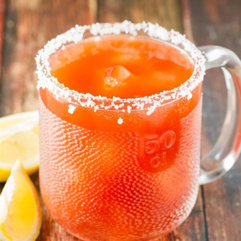 Joe's Famous Michelada | "I prefer more Clamato than beer, so this recipe was perfect for me...I didn't change a thing! I loved this recipe!" Watermelon Lemonade Recipe, Michelada Recipe, Michelada, Alcoholic Cocktails, Lemonade Recipe, Watermelon Lemonade, Day Drinking, Tomato Juice, Cold Beer