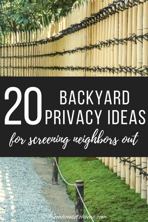 I love these backyard privacy ideas. Great ideas for pergolas, trellises, and privacy screens that will help to keep the neighbors from seeing into your yard. #fromhousetohome #gardenprivacy  #gardendesign #gardenstructures Back Yard Privacy, Backyard Privacy Ideas, Privacy Trellis, Yard Privacy, Garden Screens, Privacy Ideas, Yard Deck, Privacy Landscaping, Diy Trellis