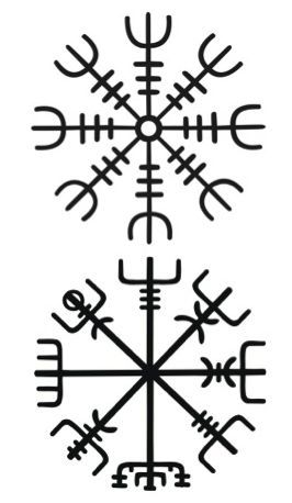 Aegishjalmur Tattoo, Helm Of Awe Tattoo, The Helm Of Awe, Viking Tattoo Symbol, Symbole Viking, Helm Of Awe, Rune Tattoo, Norse Symbols, Norse Tattoo