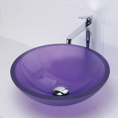 Customer Image Zoomed Lavatory Sink, Purple Bathrooms, Console Sinks, Glass Vessel Sinks, Glass Sink, Bathroom Themes, Bathroom Red, Vessel Bathroom Sink, Bathroom Color