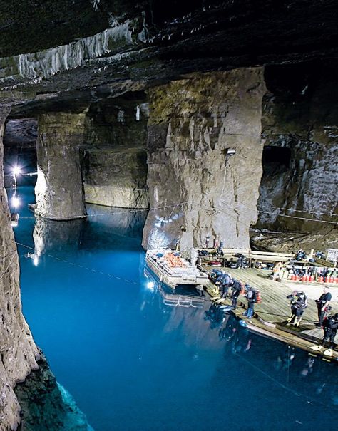 Bonne Terre Mine in Missouri --- boat and walking tours Branson Missouri Vacation, Family Vacations Usa, Branson Vacation, Most Beautiful Places To Visit, Camping Places, Usa Travel Destinations, Vacation Places, North Dakota, West End