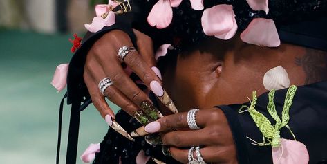 French Manicure With A Twist, Celebrity Manicures, French Manicures, Fun Nail Colors, Celebrity Nails, Cynthia Erivo, Met Gala Red Carpet, Gel Nail Kit, Nail Care Tips