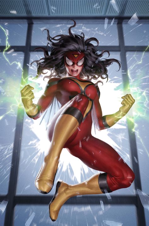 Jessica Drew, Karakter Disney, Spider Girl, New Avengers, Comics Girls, Spider Woman, Marvel Comics Art, Marvel Girls, Ms Marvel