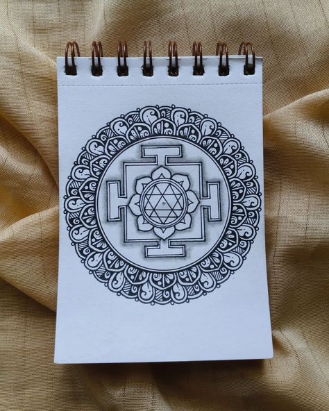 Navrathri Day 6 ✡️ This is a new series on navrathri where I will be creating mandala arts with divine symbols and objects related to the goddess ❤ . . Stationary used: •Scholar Paryavaran A6 sketchbook @scholar_art from @stationery.plug •Sakura white gelly roll pens @sakuracolorproducts @gellyrollph •Brustro fineliners @brustro_official @brustro_india . . . . (Mandala, Art series, Navrathri, Navratri, Goddess, Om, Mandala drawing, Mandala art) #artbyvaishnavihegde #yantra #divinesymbols #god... Divine Symbols, Laxmi Yantra, Navratri Goddess, Scholar Art, A6 Sketchbook, Gelly Roll Pens, Om Mandala, Mandala Arts, Drawing Mandala