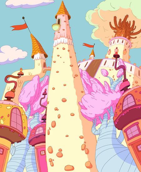 candy KINGDOM adventure time Candy Kingdom Adventure Time, Adventure Time Candy Kingdom, Bandit Illustration, Kingdom Inspiration, Adventure Time Background, Candy Kingdom, Time Background, Pendleton Ward, Finn The Human