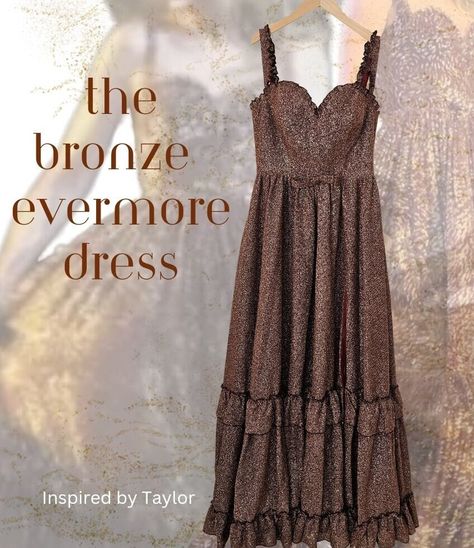 Gold Glitter Prom Dress, Evermore Dress, Evermore Eras Tour, Evermore Era, Glitter Prom Dress, Eras Tour Outfit, Gold Prom Dresses, How To Make Brown, Sparkle Dress