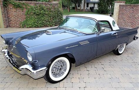 1950 Ford Thunderbird, 1961 Ford Thunderbird, 57 Thunderbird, 1957 Thunderbird, 1950 Cars, Thunderbird Car, 1957 Ford Thunderbird, Blue Cars, Studebaker Trucks