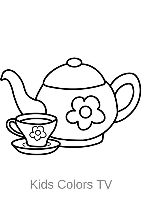 Tea Party Coloring Pages, Agenda Scrapbook, Party Coloring Pages, Tea Party Table Settings, Musical Instruments Drawing, Spiderman Coloring, Tea Party Table, Christmas Tree Coloring Page, Colors Tv