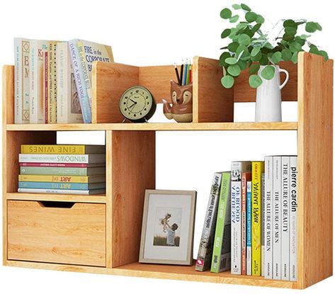 Bookshelf Small, Simple Bookshelf, Wooden Ideas, Desktop Bookshelf, Diy Storage Rack, Desktop Shelf, Woodwork Projects, Small Bookshelf, Small Bookcase