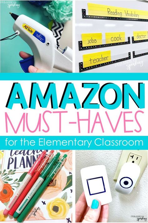 Amazon Must-Haves for the Elementary Classroom 2 comments Amazon Must Haves, Just for Teachers, teaching tools, tools for teachers Teachers love Amazon. It's convenient and they basically sell anything and everything you could ever need. Oh, and they offer Prime shipping. Ahhh, Prime. Enough said. This post contains af Classroom Cleaning Supplies, 1st Grade Must Haves, 1st Grade Classroom Must Haves, Teacher Supplies Must Have, Amazon Must Haves For Teachers, Kindergarten Must Haves Classroom, Amazon Classroom Must Haves Elementary, 2nd Grade Classroom Must Haves, Teacher Must Haves Amazon