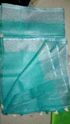 Sari Party Wear, Pure Linen Sarees, Sky Blue Saree, Off White Saree, Blue Blouse Designs, Sarees With Price, Blue Silk Saree, Floral Print Sarees, Silk Sarees With Price