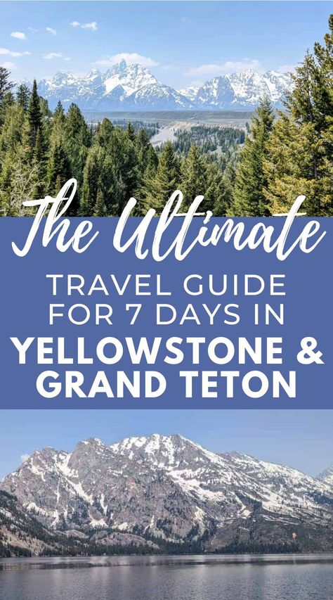 At Yellowstone and Grand Teton national parks, you will discover an incredible range of America’s wilderness, from erupting geysers to jagged mountains. This itinerary for seven days in Yellowstone and Grand Teton will help you experience the highlights and hidden gems of both national parks. This guide will help prepare you for an exciting trip with useful tips and advice. | yellowstone travel guide | how to visit yellowstone | national park guide | national park tips | yellowstone tips Best Time To Visit Yellowstone, Road Trip To Yellowstone National Park, What To Do In Yellowstone National Park, Yellowstone Trip Itinerary, Yellowstone Road Trip Itinerary, Visiting Yellowstone National Park, Yellowstone In September, Yellowstone National Park Itinerary, Jagged Mountains