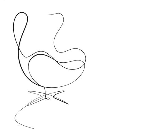 iconic chairs drawn using a single line in illustrations by loooop studio Furniture Graphic, Chairs Logo, Furniture Sketch, Furniture Design Sketches, Decor Logo, Chair Designs, Iconic Chairs, Interior Design Presentation, Interior Designer Logo