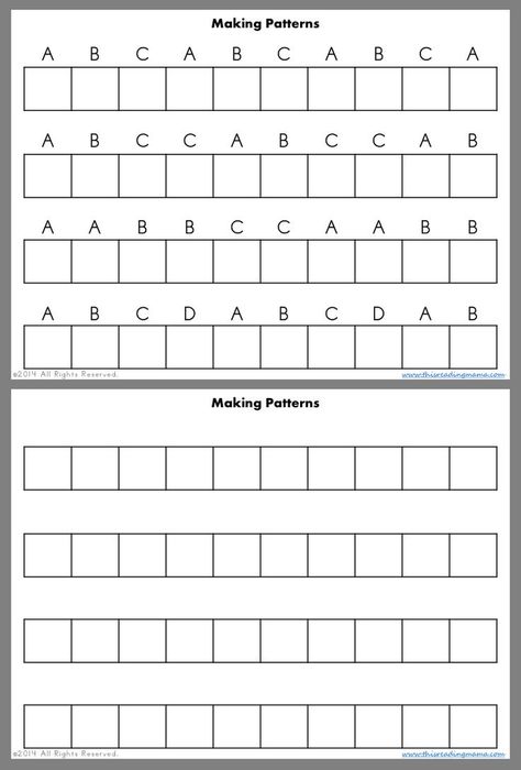 Patterns Math Kindergarten, Grade 1 Patterns, Patterns For Kindergarten Free Printable, Patterns Preschool Activities, Patterns Kindergarten, Patterns Preschool, Maths Patterns, Maths Mastery, Ways To Make 10