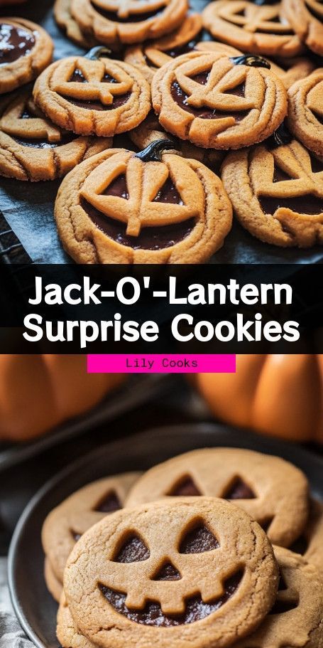 Milk Chocolate Stuffed Jack-O'-Lantern Cookies - Perfect Halloween treat filled with rich milk chocolate, shaped like jack-o'-lanterns for festive gatherings. #HalloweenCookies #ChocolateStuffed #JackOLantern #FestiveTreats #HalfBakedHarvest #FallBaking #CookieRecipe #HalloweenTreats #BakingFun #SeasonalSweets Cozy Fall Baking, Surprise Cookies, Surprise Cookie, Halloween Foods, Halloween Traditions, Sweet Lover, Half Baked Harvest, Festive Treats, Halloween Treat