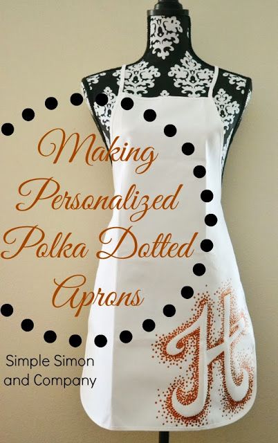 Personalized Polka Dotted Aprons: A How To - Simple Simon and Company Tulip Beads, Get Into Shape, Diy Apron, Sewing To Sell, Out Of Debt, Simple Business Cards, Sewing Aprons, Personalized Aprons, Kindergarten Teacher