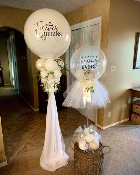 SAS Designs on Instagram: "Today is going to be THE BEST DAY EVER! Can’t wait to celebrate @allison.hansen and Austin! Love you! Thanks Aunt Kris for hosting the Bride Tribe this morning! 💍 #weddingday #weddingballoons #balloondecor #ballooncolumns #ballooncenterpieces #tulleballoons #bridetribe #bestdayever #happilyeverafter #foreverstartstoday" Wedding Morning Decor, Tulle Balloons, Wedding Morning, Balloon Centerpieces, Balloon Columns, Balloon Decor, Wedding Balloons, Bride Tribe, Balloon Art