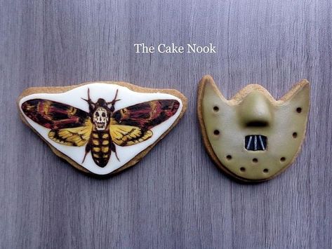 The Silence Of The Lambs Cookies The Silence Of The Lambs, Lamb Cake, Enchanted Party, 17th Birthday Ideas, Silence Of The Lambs, Movie Themed Party, Cinnamon Cookies, Santa Cookies, Edible Food