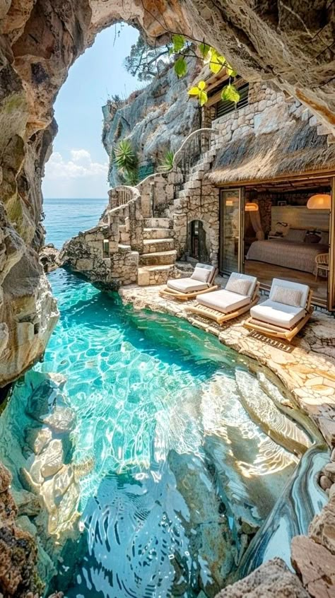 Dream Backyard Pool, Dream Bedroom Inspiration, Dream Life House, Pretty Landscapes, Exotic Places, Fantasy House, Dream Travel Destinations, Dream Backyard, Dream Holiday