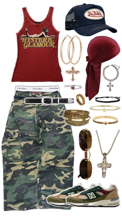 Music Festival Outfit Ideas Summer, Outfits With Bandanas, 2011 Outfits, Sza Fits, Soccer Mom Outfit Spirit Week, Concert Outfit Summer Rap, Army Pants Outfit, Olive Outfit, Outfits Layout