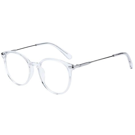 PRICES MAY VARY. HIGH QUALITY MATERIALS: This vintage round eyeglasses is made of plastic full-rim combined with metal half-rim.Frame comes in transparent acetate front,integrated nose guards. PRACTICAL: Non-prescription round glasses with plastic demo lenses.You can wear it as a fashion accessory.it can also be disassembled and replaced by functional lenses.Please get them replaced by an optical specialist. VINATAGE FASHION STYLE: Oval round frame and clear lens fit for any face shape.It's the Plastic Frame Glasses, Glasses Transparent, Transparent Frame, Round Glasses, Round Eyeglasses, Frame Glasses, Optical Glasses, Prescription Eyeglasses, Round Frame