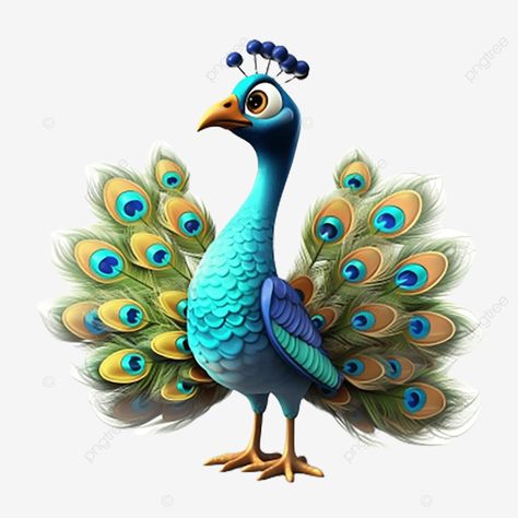 peacock in 3d character style white background animated and lively peacock bird animal png Peacock Tail, Presentation Backgrounds, Animal Png, Peacock Bird, 3d Icons, Cartoon Background, Peacocks, In 3d, Diamond Painting