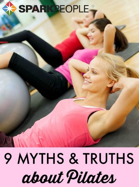 9 Myths and Misconceptions about Pilates via @SparkPeople Pilates Benefits, Core Exercise, Pilates Exercises, Studio Pilates, Pilates Exercise, Healthy Workout, Joseph Pilates, Yoga Beginners, Spark People