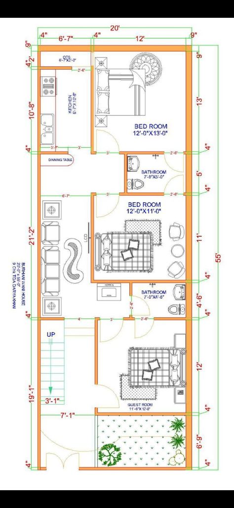 Jpeg 20×55 House Plan, 20×70 House Plan, 20 X 60 House Plans Layout, 20x50 House Plans, Industrial House Plans, Ranch Style Floor Plans, 30x50 House Plans, 30x40 House Plans, 20x40 House Plans