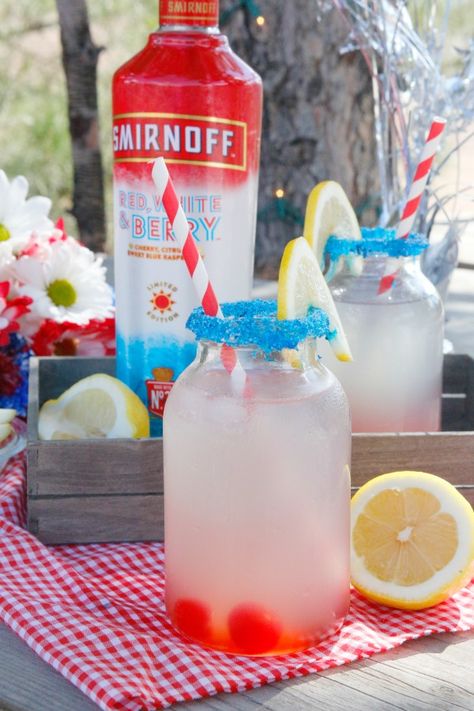 Berry Blast Smirnoff Recipes, Smirnoff Berry Blast Recipes, Sparkler Drink, Smirnoff Red White And Berry, Smirnoff Recipes, Smirnoff Red, Lemonade Cocktail Recipe, Happy Labor Day Weekend, Whale Birthday