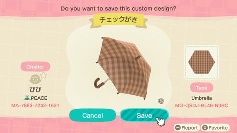 Acnh Umbrella Design, Anch Designs, Acnh Outfits, Ac Codes, Cozy Gaming, Animals Crossing, Rosie Posie, Acnh Designs, Acnh Codes