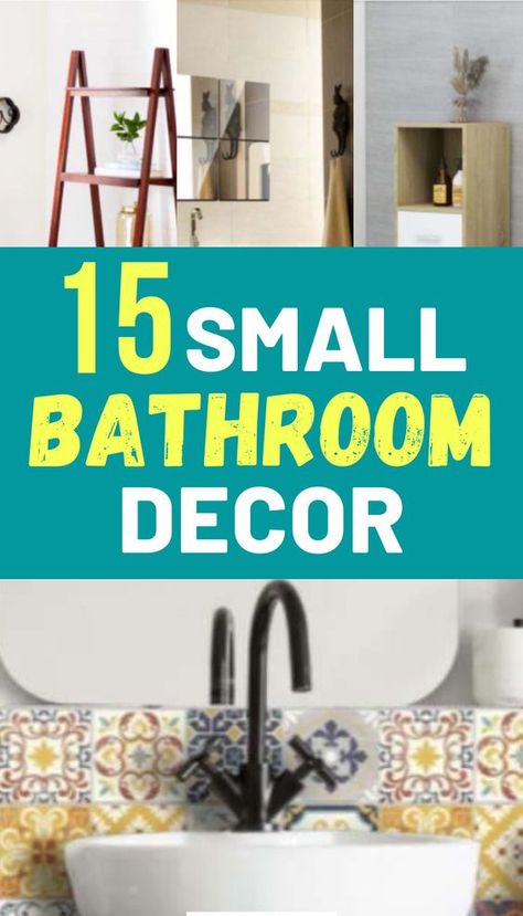 Finding small bathroom decor ideas that will make your whole bathroom look bigger is hard. Here are 19 elegant small bathroom decor ideas to try. #decorideas #bathroomdecor Small Bathroom Decor Ideas, Small Apartment Bathroom, Bathroom Counter Decor, Small Bathroom Renovation, Bathroom Decor Apartment, Counter Decor, Inspire Me Home Decor, Small Bathroom Storage, Apartment Bathroom