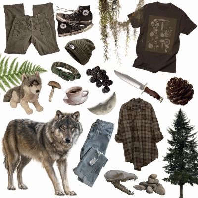 Werewolf Aesthetic Outfit Male, Wolf Therian Outfit, Werewolf Core Outfits, Therian Accessories, Therian Outfit Ideas, Therian Outfits, Therian Pfp, Wolf Boy, Werewolf Aesthetic