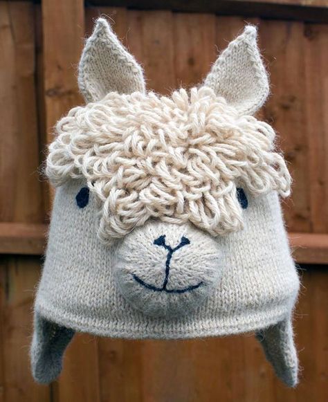 Love this Llama Hat... Llama Crafts, Llama Hat, Llamas With Hats, Alpaca Hat, Haken Baby, Knitted Wit, Pdf Knitting Pattern, Hat Knitting Patterns, Knitting For Kids