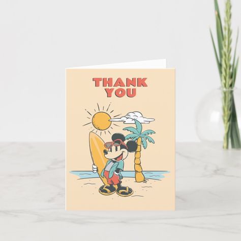 Mickey Mouse Birthday Card, Up Baby Shower, Nautical Mickey, Mickey Mouse Baby Shower, Animal Baby Shower Invitations, Custom Thank You Cards, Baby Shower Thank You Cards, Mickey Mouse Party, Baby Mouse