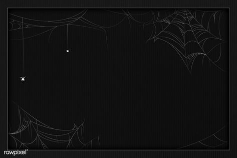 Spider web element onblack background template vector | free image by rawpixel.com / Aew Horror Background, Scary Houses, Slide Background, Halloween Labels, Festival Background, About Halloween, Night Background, Design Frame, Background Template